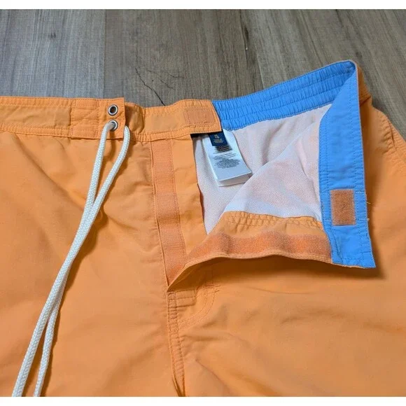Polo Ralph Lauren Size XL Cargo Swim Trunks Board Shorts Orange Pony Preppy - Picture 8 of 12